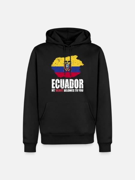 Ecuador Flag - Men’s Premium Organic Hoodie - black