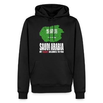 Saudi-arabien Fahne - Männer Premium Bio Hoodie - Schwarz - Vorne - Nico (187cm)
