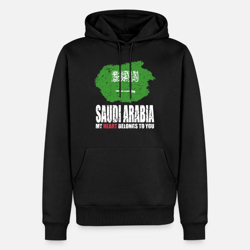 Drapeau de l’Arabie saoudite - Sweat à capuche Premium bio Homme - noir