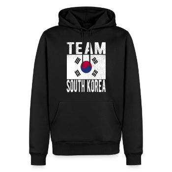 South Korea Flag - Men’s Premium Organic Hoodie - black - Front - Nico (187cm)