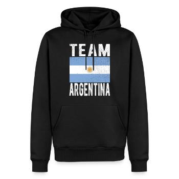 ARGENTINIEN Fahne - Männer Premium Bio Hoodie - Schwarz - Vorne - Nico (187cm)