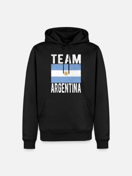 ARGENTINA flag - Men’s Premium Organic Hoodie - black