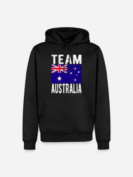 Australia Flag - Men’s Premium Organic Hoodie - black