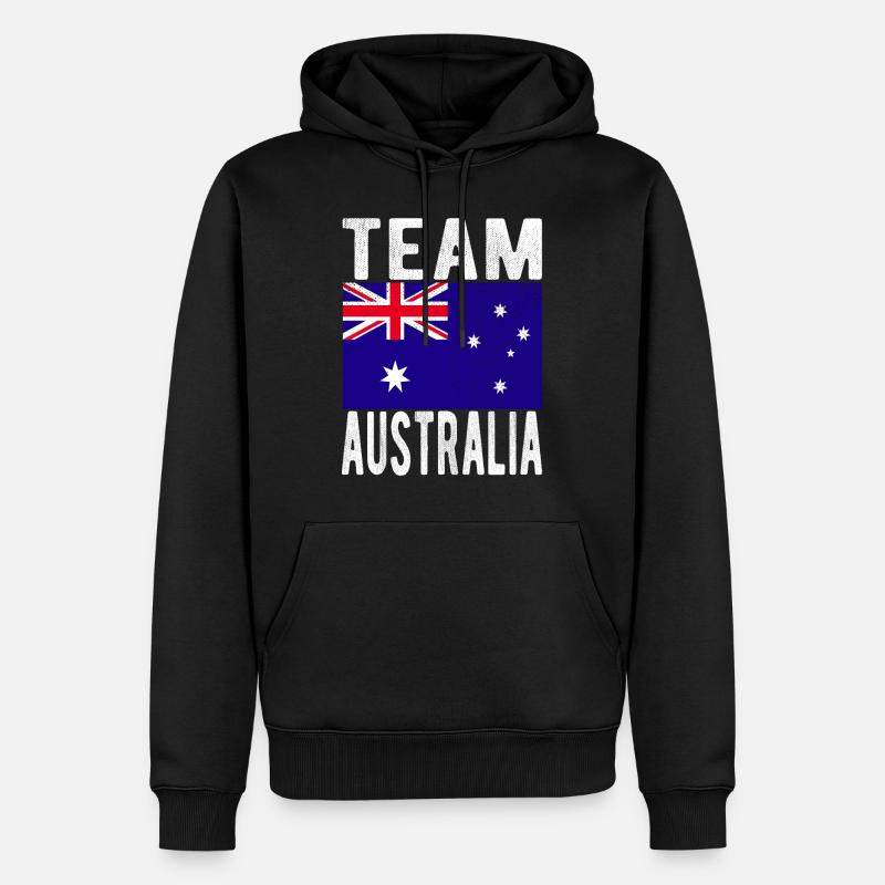 Drapeau de l’Australie - Sweat à capuche Premium bio Homme - noir