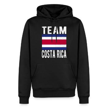 Drapeau du Costa Rica - Sweat à capuche Premium bio Homme - noir - Devant - Nico (187cm)
