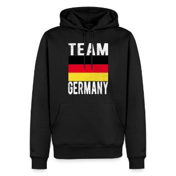 Drapeau de l’Allemagne - Sweat à capuche Premium bio Homme - noir - Devant - Nico (187cm)