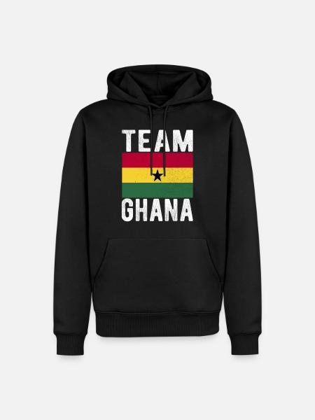 Ghana Flag - Men’s Premium Organic Hoodie - black