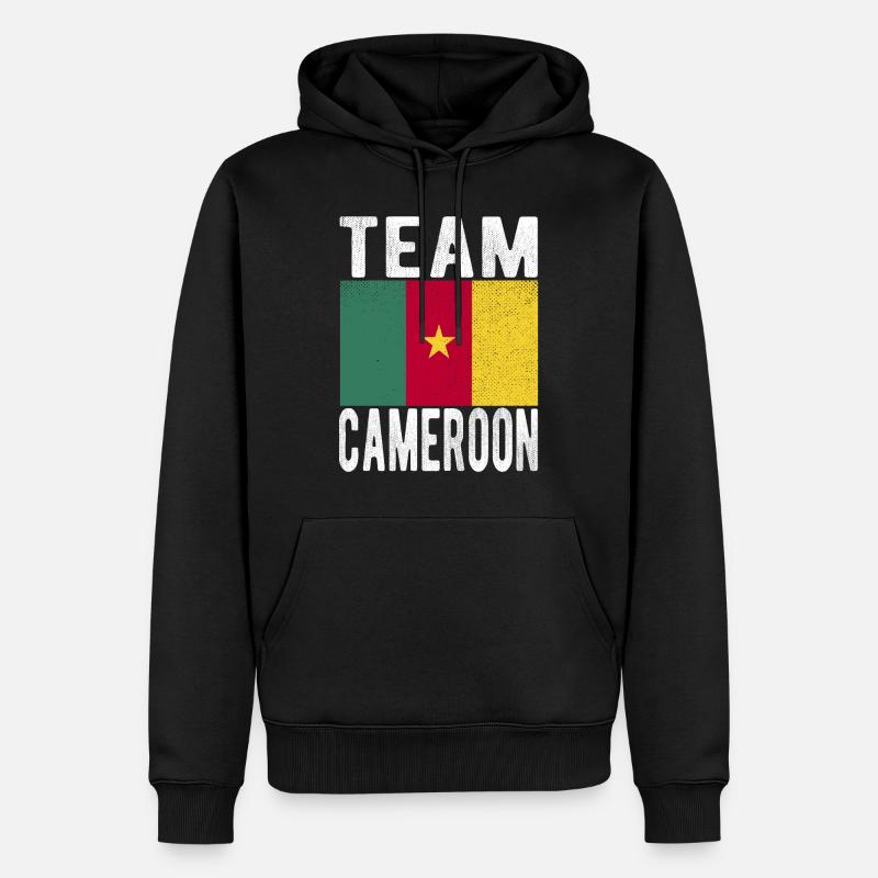 Drapeau camerounais - Sweat à capuche Premium bio Homme - noir