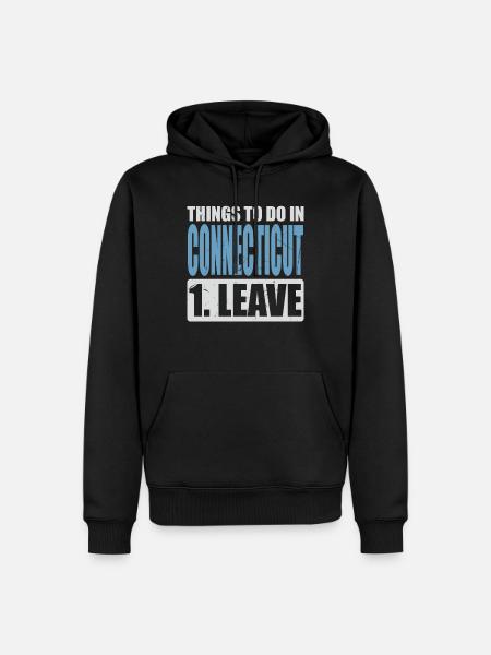 Connecticut Meme - Men’s Premium Organic Hoodie - black