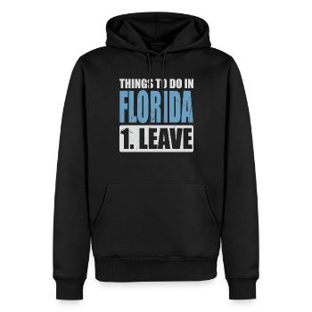 Florida Meme - Männer Premium Bio Hoodie - Schwarz - Vorne - Nico (187cm)