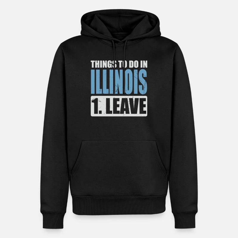 Mème de l’Illinois - Sweat à capuche Premium bio Homme - noir