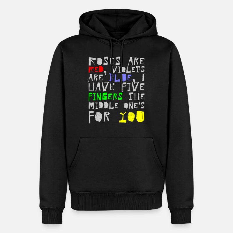 Chemise de poésie effrontée - Sweat à capuche Premium bio Homme - noir