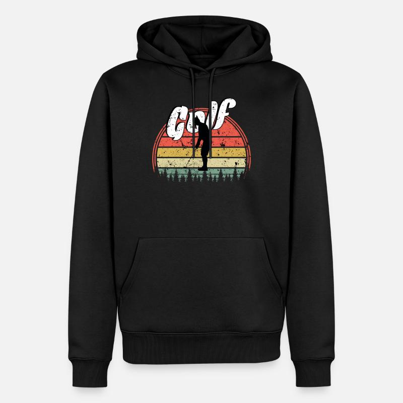 Golf - Sweat à capuche Premium bio Homme - noir