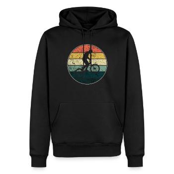 BMX / Bmx Fahrrad / Fahrrad / Geschenk / Radfahrer - Männer Premium Bio Hoodie - Schwarz - Vorne - Nico (187cm)