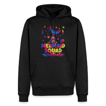 Mermaid Squad Seashell Bunte Krawatte Färben - Männer Premium Bio Hoodie - Schwarz - Vorne - Nico (187cm)