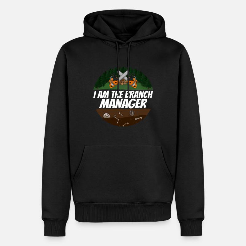 Tronçonneuse Tronçonneuse - Sweat à capuche Premium bio Homme - noir