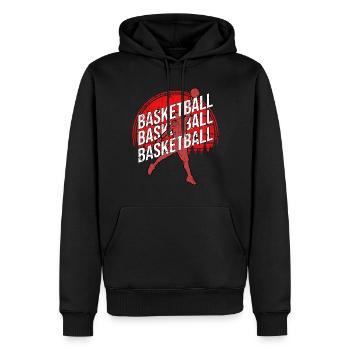 Basketballspieler - Basketball - BBall - Basketball - Männer Premium Bio Hoodie - Schwarz - Vorne - Nico (187cm)