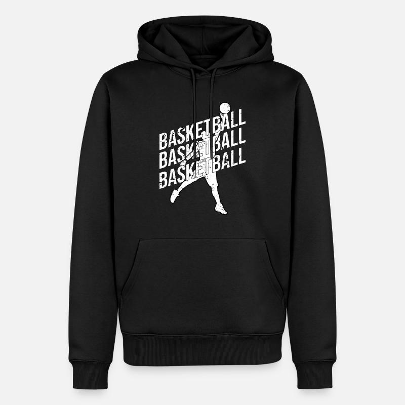 Basketteur - Basket - BBall - Basket Ball - Sweat à capuche Premium bio Homme - noir