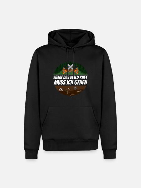 Holzfäller - Männer Premium Bio Hoodie - Schwarz