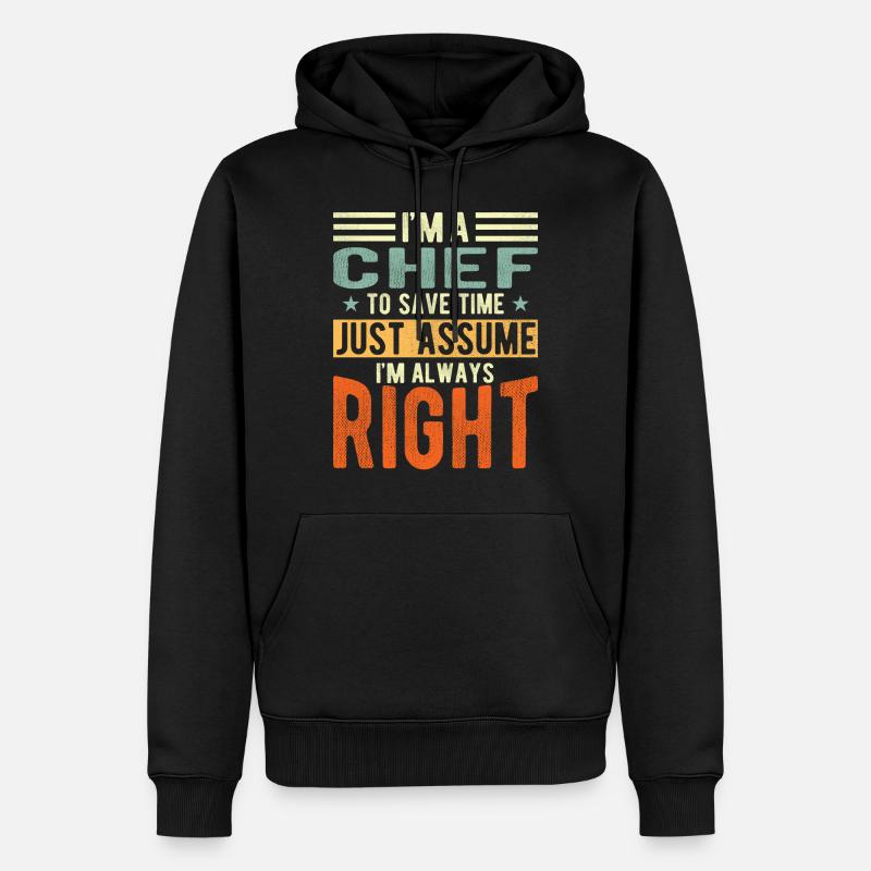 Cuire - Sweat à capuche Premium bio Homme - noir