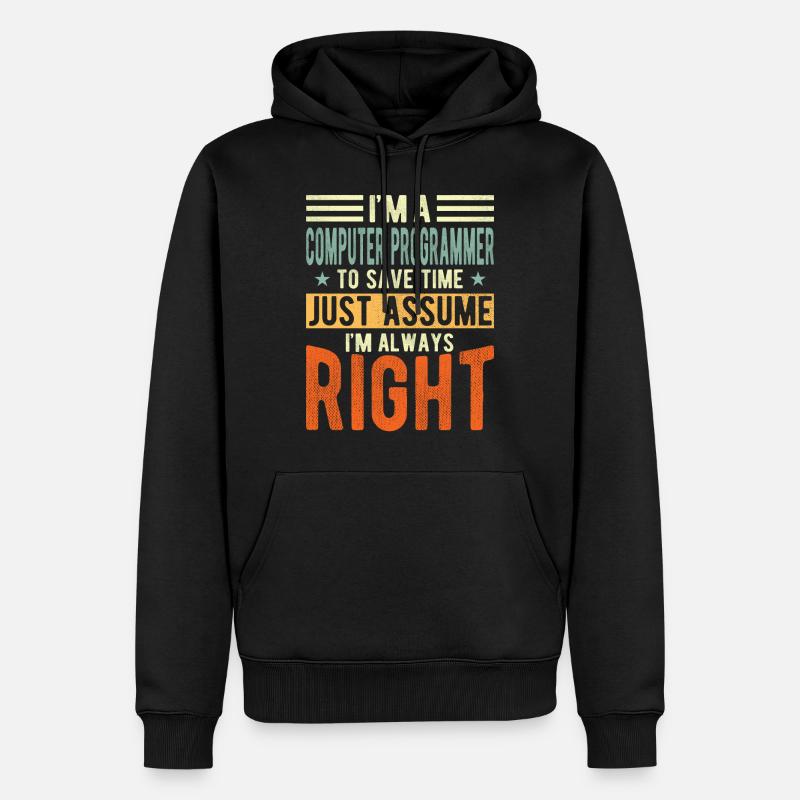 Computerprogrammierer - Männer Premium Bio Hoodie - Schwarz
