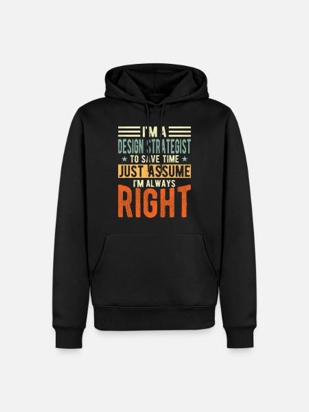 Stratège en conception - Sweat à capuche Premium bio Homme - noir