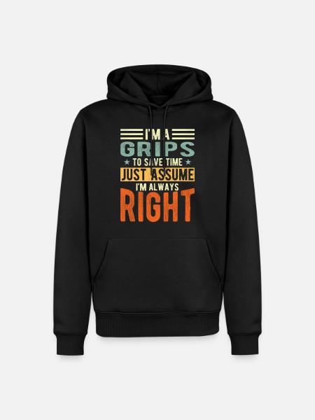 Grips - Men’s Premium Organic Hoodie - black