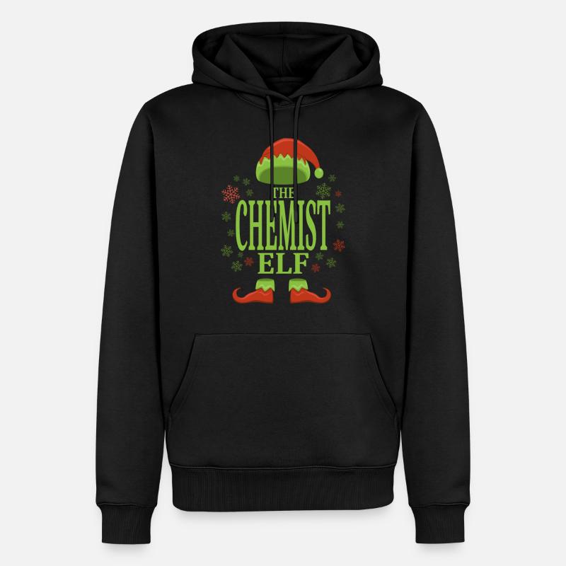 Chimiste Elfe de Noël - Sweat à capuche Premium bio Homme - noir