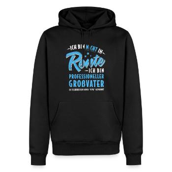 NICHT IN RENTE PROFESSIONELLER GROßVATER OPA - Männer Premium Bio Hoodie - Schwarz - Vorne - Nico (187cm)