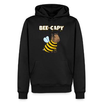 Capybara Bienen Kostüm - Männer Premium Bio Hoodie - Schwarz - Vorne - Nico (187cm)