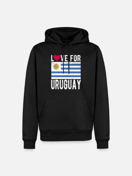 Drapeau de l’Uruguay - Sweat à capuche Premium bio Homme - noir