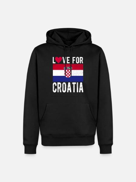 Croatia Flag - Men’s Premium Organic Hoodie - black