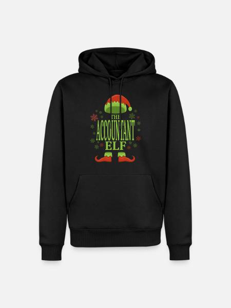 Comptable Elfe de Noël - Sweat à capuche Premium bio Homme - noir