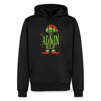 Admin Weihnachtself - Männer Premium Bio Hoodie - Schwarz - Vorne - Nico (187cm)