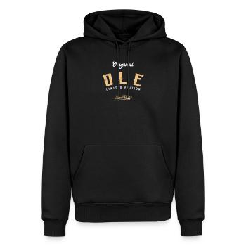 Ole Limited Edition - Männer Premium Bio Hoodie - Schwarz - Vorne - Nico (187cm)