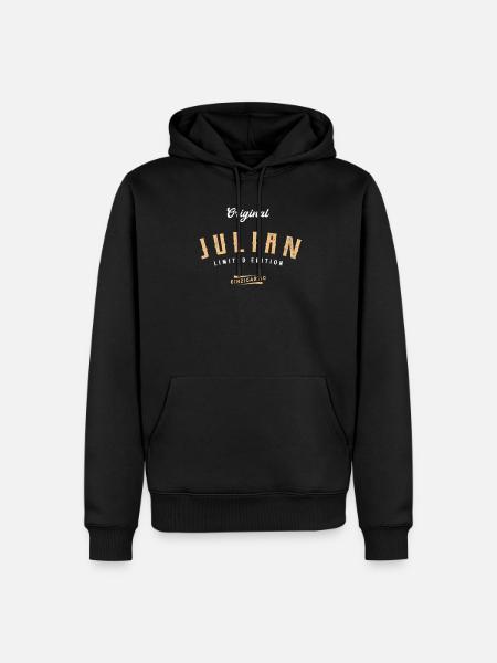 Julian Limited Edition - Männer Premium Bio Hoodie - Schwarz