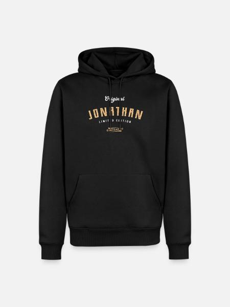 Jonathan Limited Edition - Männer Premium Bio Hoodie - Schwarz