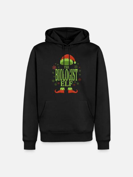 Biologist Christmas Elf - Men’s Premium Organic Hoodie - black