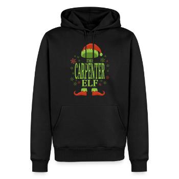 Schreiner Weihnachtself - Männer Premium Bio Hoodie - Schwarz - Vorne - Nico (187cm)