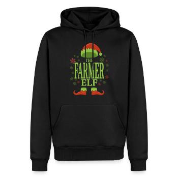 Farmer Christmas Elf - Men’s Premium Organic Hoodie - black - Front - Nico (187cm)