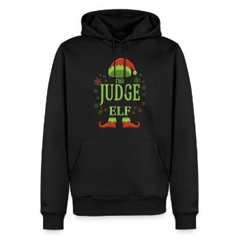 Richter Weihnachtself - Männer Premium Bio Hoodie - Schwarz - Vorne - Nico (187cm)