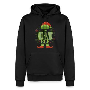 Mechanic Christmas Elf - Men’s Premium Organic Hoodie - black - Front - Nico (187cm)