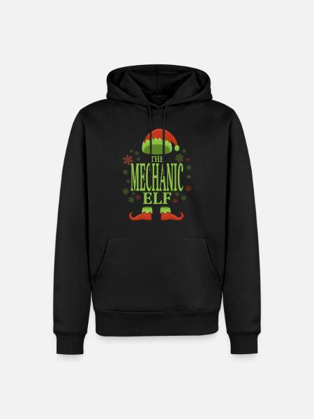 Mechanic Christmas Elf - Men’s Premium Organic Hoodie - black