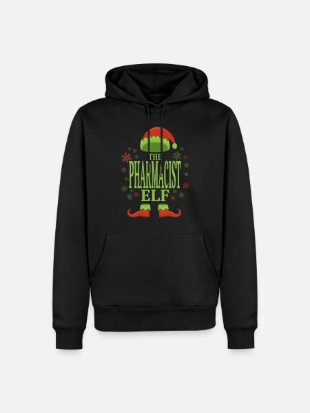 Pharmacist Christmas Elf - Men’s Premium Organic Hoodie - black