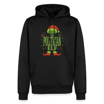 Politiker Weihnachtself - Männer Premium Bio Hoodie - Schwarz - Vorne - Nico (187cm)