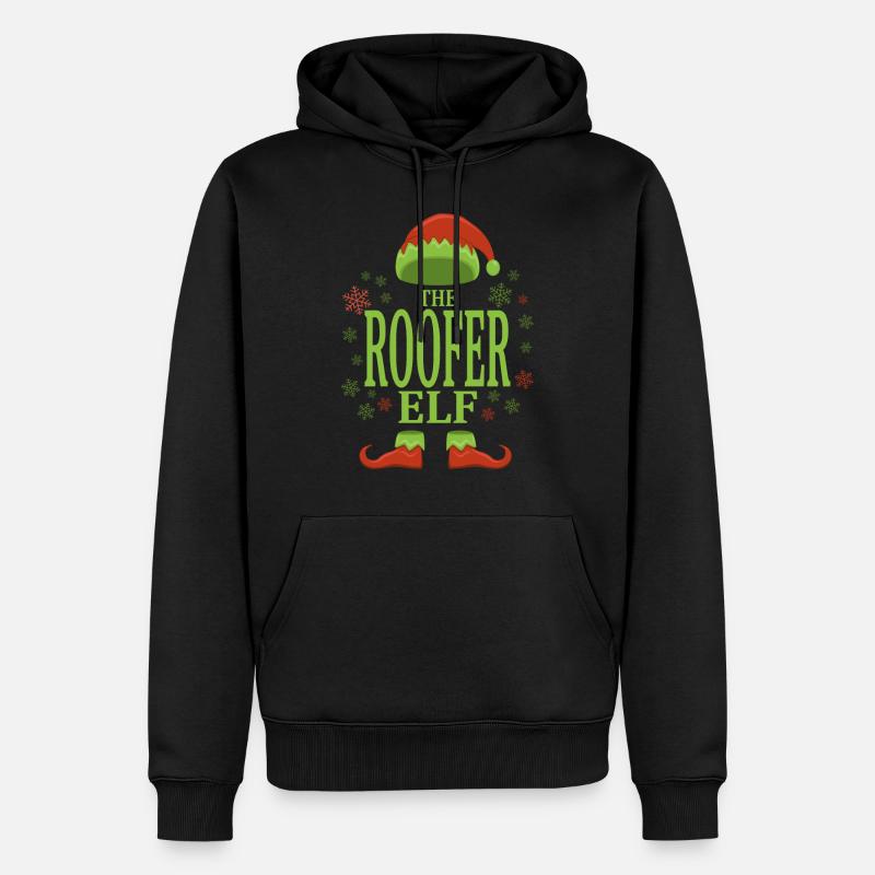 Couvreur Elfe de Noël - Sweat à capuche Premium bio Homme - noir