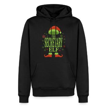 Sekretärin Weihnachtself - Männer Premium Bio Hoodie - Schwarz - Vorne - Nico (187cm)