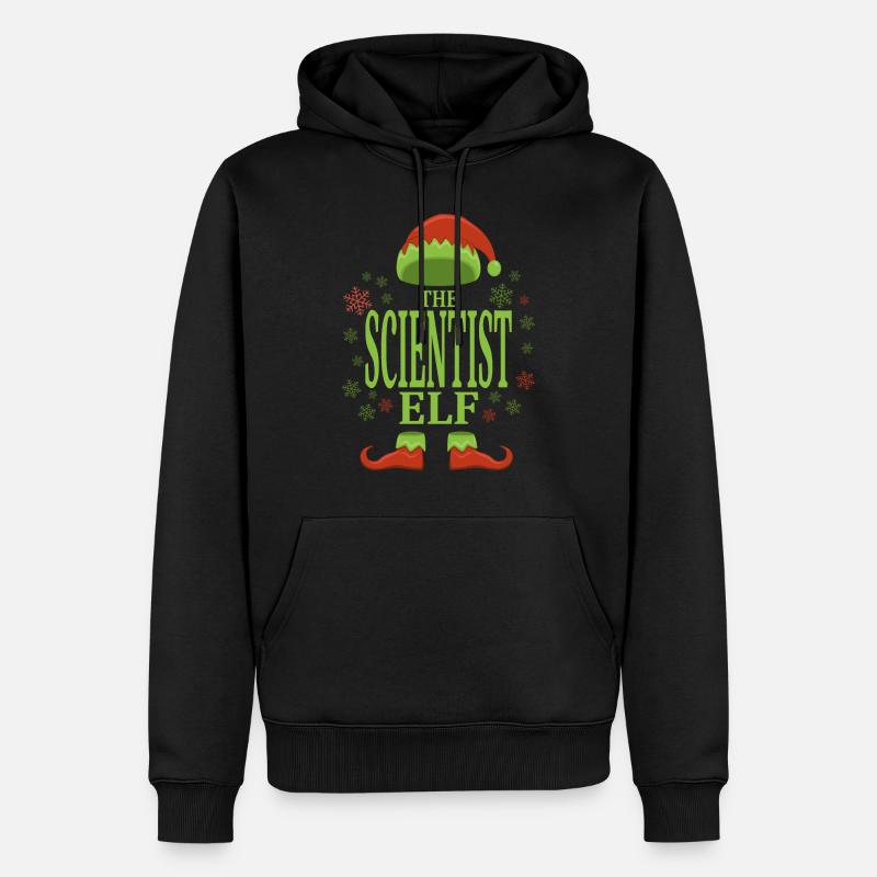 Elfe de Noël scientifique - Sweat à capuche Premium bio Homme - noir
