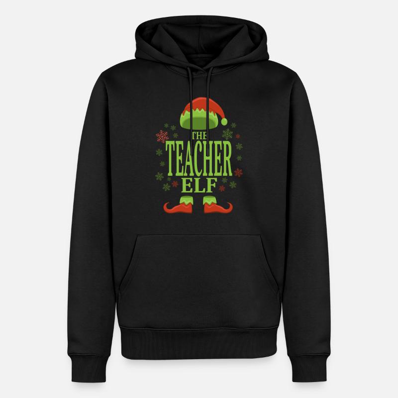 Professeur lutin de Noël - Sweat à capuche Premium bio Homme - noir
