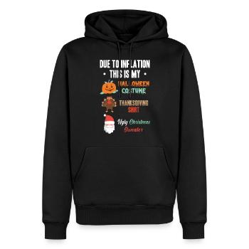Aufgrund Der Inflation Ist Dies Mein Halloween, - Männer Premium Bio Hoodie - Schwarz - Vorne - Nico (187cm)